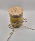 Beewax Fragrance Candle. Blend with Sweet Vanilla and Leather wood Fragrance.