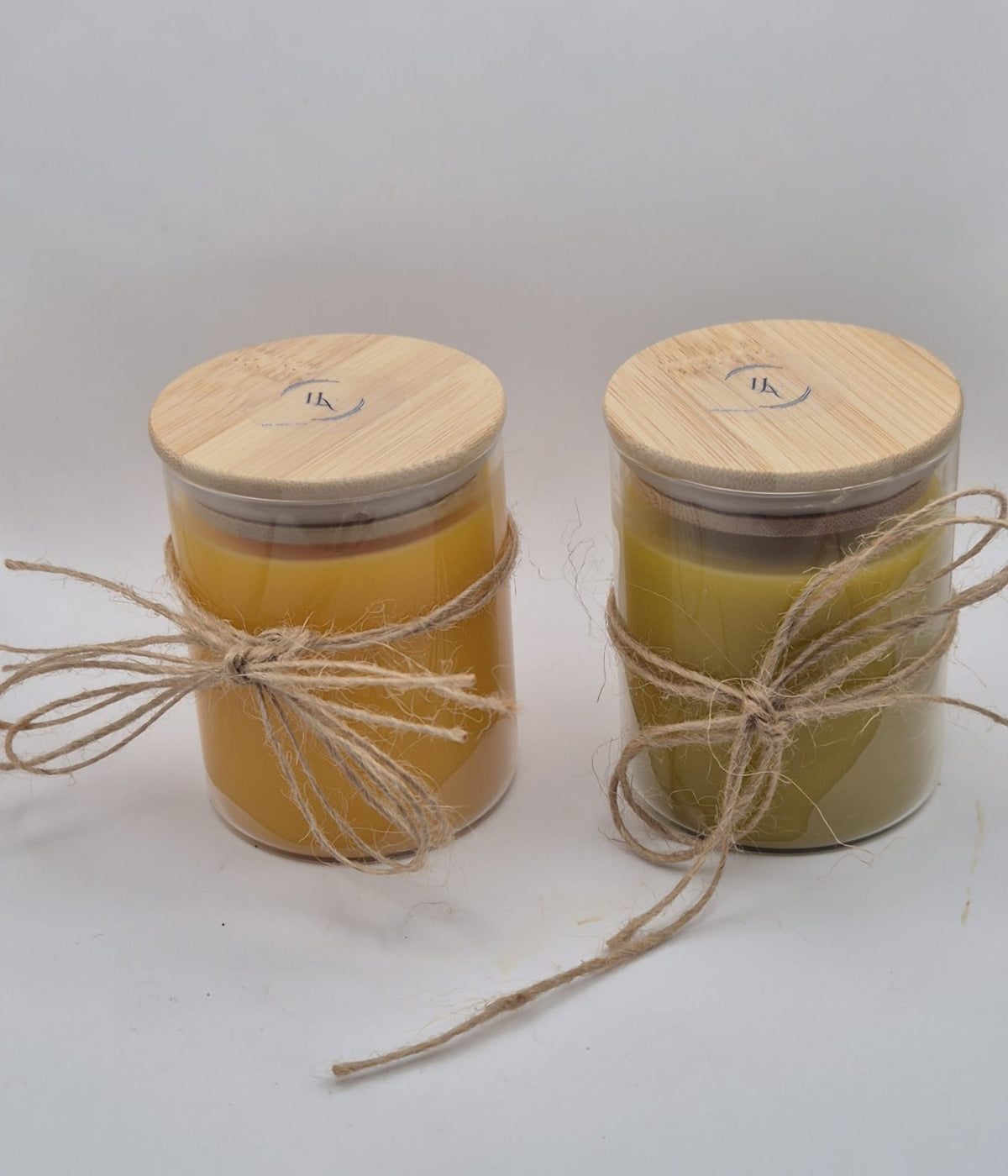 Beewax Fragrance Candle. Blend with Sweet Vanilla and Leather wood Fragrance.